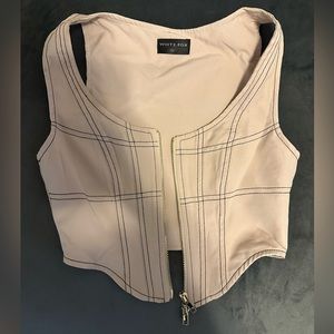 White Fox Corset Top